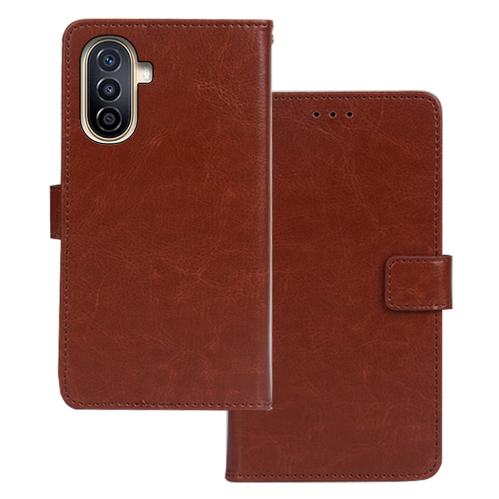 IDEWEI For Huawei nova Y71 4G / Y70 4G / Y70 Plus 4G Leather Phone Case Stand Crazy Horse Texture Wallet Cover
