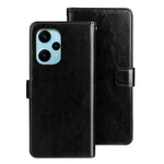 IDEWEI TPU+PU-lædermobilcover til Xiaomi Redmi Note 12 Turbo / Poco F5 5G, tegnebogscover med Crazy Horse-tekstur og stander