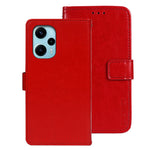 IDEWEI TPU+PU-lædermobilcover til Xiaomi Redmi Note 12 Turbo / Poco F5 5G, tegnebogscover med Crazy Horse-tekstur og stander
