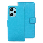 IDEWEI TPU+PU-lædermobilcover til Xiaomi Redmi Note 12 Turbo / Poco F5 5G, tegnebogscover med Crazy Horse-tekstur og stander