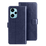 IDEWEI TPU+PU-lædermobilcover til Xiaomi Redmi Note 12 Turbo / Poco F5 5G, tegnebogscover med Crazy Horse-tekstur og stander