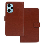 IDEWEI For Xiaomi Redmi Note 12 Turbo / Poco F5 5G Leather Stand Case Wallet Cover Crazy Horse Texture Phone Shell