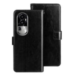 IDEWEI For Oppo Reno10 Pro+ 5G Anti-Fingerprint Phone Shell Wallet Crazy Horse Texture Stand Leather Case Cover