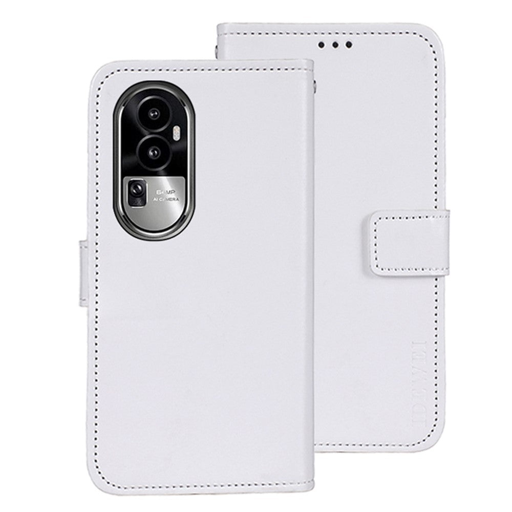 IDEWEI For Oppo Reno10 Pro+ 5G Anti-Fingerprint Phone Shell Wallet Crazy Horse Texture Stand Leather Case Cover