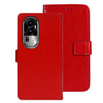 IDEWEI For Oppo Reno10 Pro+ 5G Anti-Fingerprint Phone Shell Wallet Crazy Horse Texture Stand Leather Case Cover