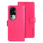 IDEWEI For Oppo Reno10 Pro+ 5G Anti-Fingerprint Phone Shell Wallet Crazy Horse Texture Stand Leather Case Cover