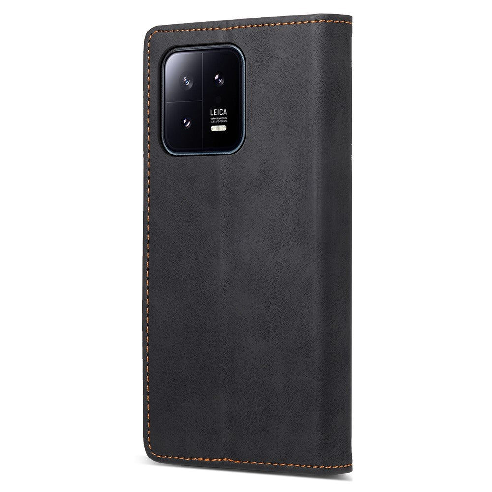 DF-05 For Xiaomi 13 RFID Blocking Wallet PU Leather Business Phone Case Stand Magnetic Closure Cover