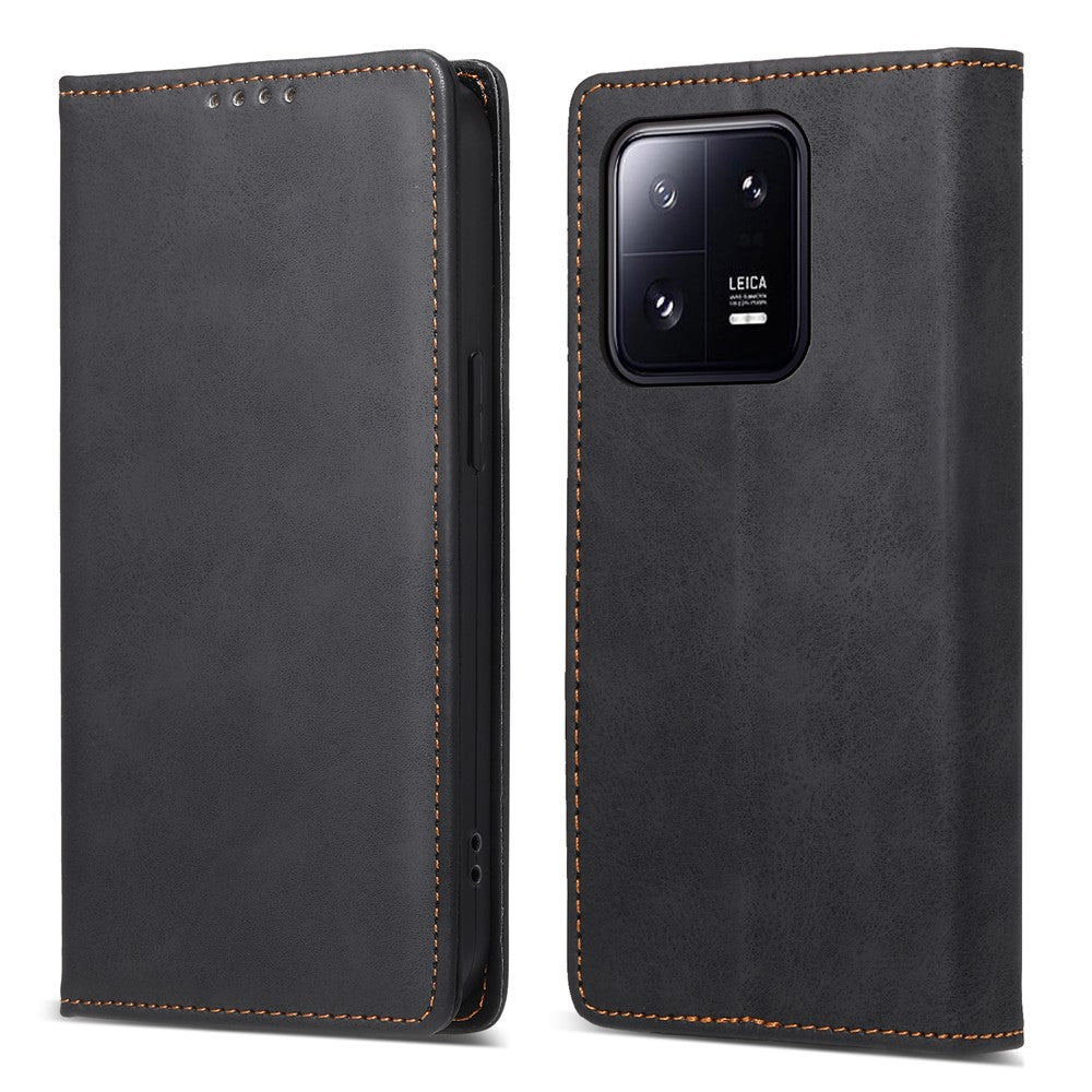 DF-05 RFID Blocking Wallet Cell Phone Case For Xiaomi 13 Pro 5G , Anti-Scratch PU Leather + Matte TPU Stand Cover