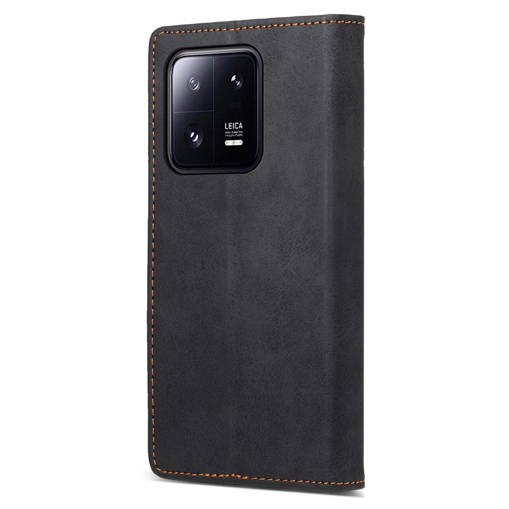 DF-05 RFID Blocking Wallet Cell Phone Case For Xiaomi 13 Pro 5G , Anti-Scratch PU Leather + Matte TPU Stand Cover