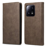 DF-05 RFID Blocking Wallet Cell Phone Case For Xiaomi 13 Pro 5G , Anti-Scratch PU Leather + Matte TPU Stand Cover