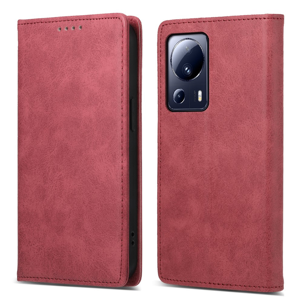 DF-05 Mobile Phone Case for Xiaomi 13 Lite / Civi 2 5G , Wallet PU Leather Anti-Scratch RFID Blocking Stand Cover