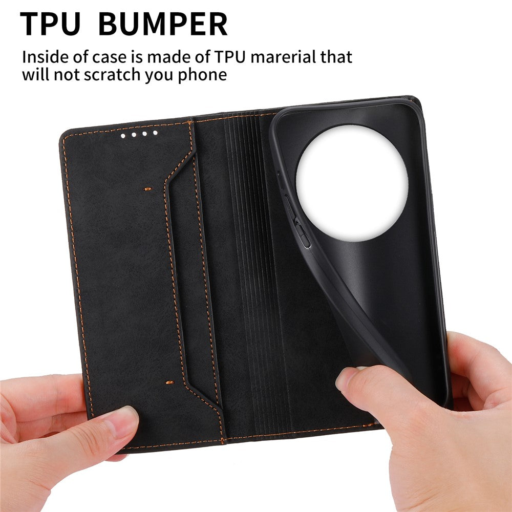 DF-05 RFID-blockerande mobilskal för Xiaomi 13 Ultra, plånbok i PU-läder med matt TPU-stativ