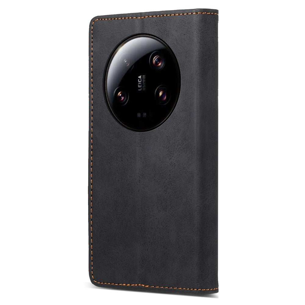 DF-05 RFID-blockerande mobilskal för Xiaomi 13 Ultra, plånbok i PU-läder med matt TPU-stativ