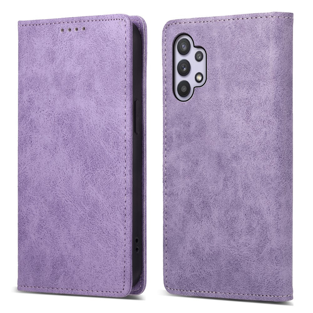 DF-05 PU Leather Phone Case for Samsung Galaxy A32 5G / M32 5G Stand RFID Blocking Business Wallet Flip Cover