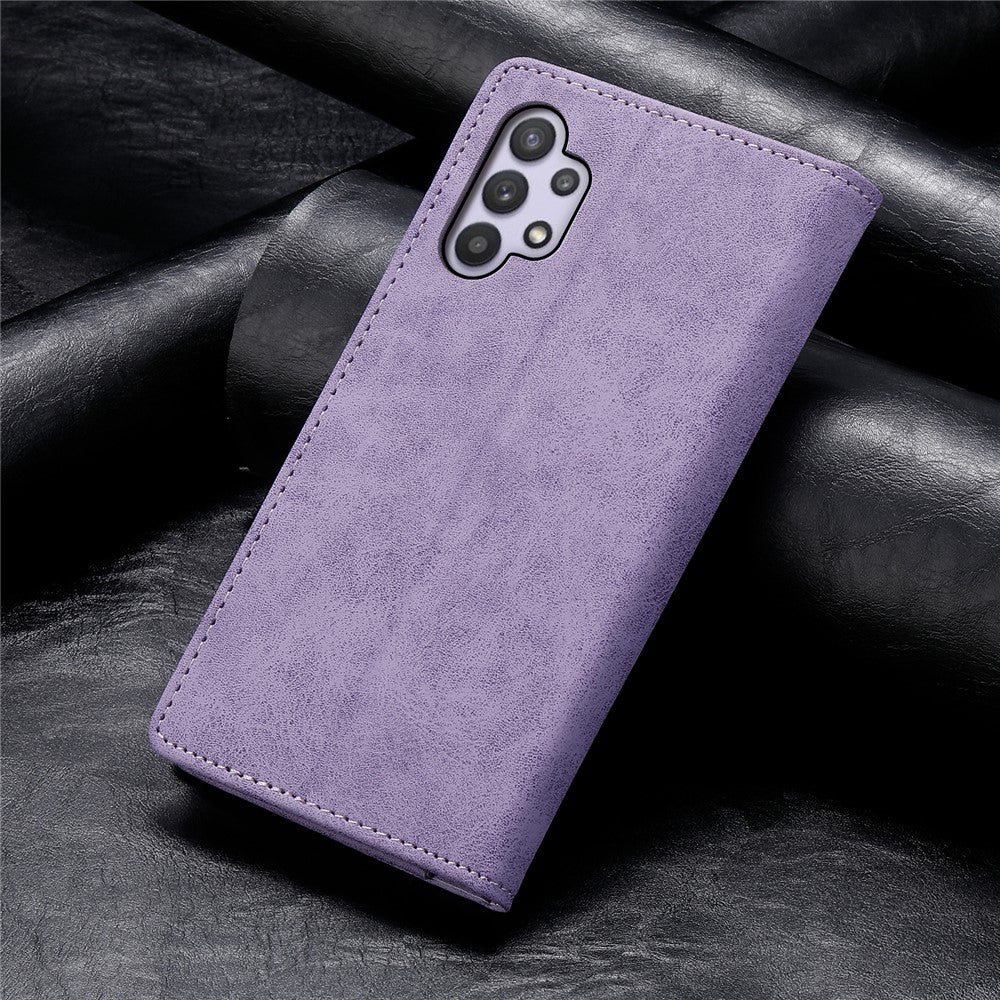 DF-05 PU Leather Phone Case for Samsung Galaxy A32 5G / M32 5G Stand RFID Blocking Business Wallet Flip Cover