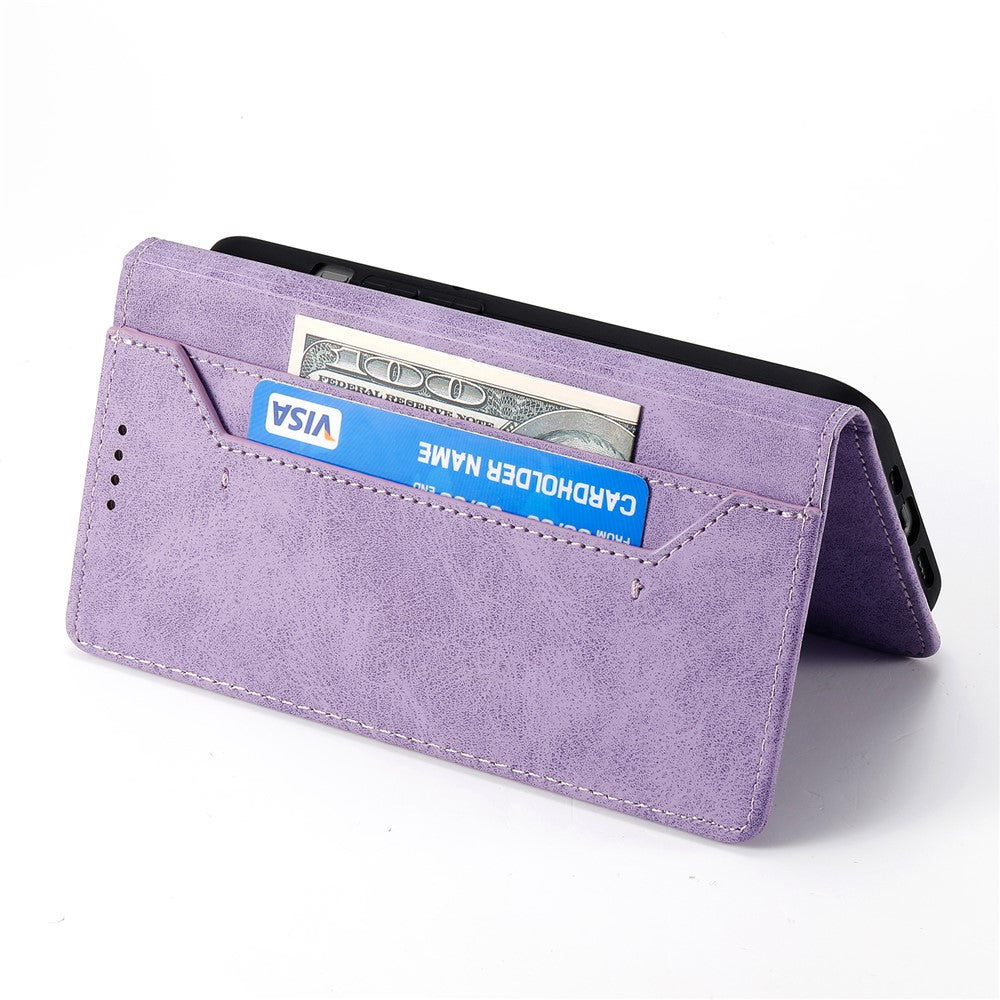 DF-05 PU Leather Phone Case for Samsung Galaxy A32 5G / M32 5G Stand RFID Blocking Business Wallet Flip Cover