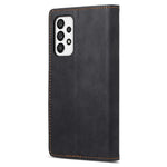 DF-05 til Samsung Galaxy A73 5G PU Læder RFID Blokerende Etui Kortholder Stativ Business Telefoncover