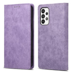 DF-05 til Samsung Galaxy A73 5G PU Læder RFID Blokerende Etui Kortholder Stativ Business Telefoncover