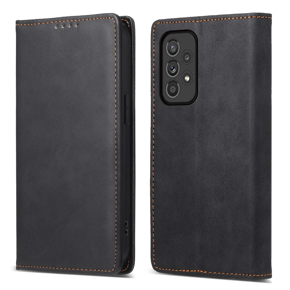 DF-05 til Samsung Galaxy A33 5G PU læder etui med stander, tegnebogsfunktion og RFID-blokering