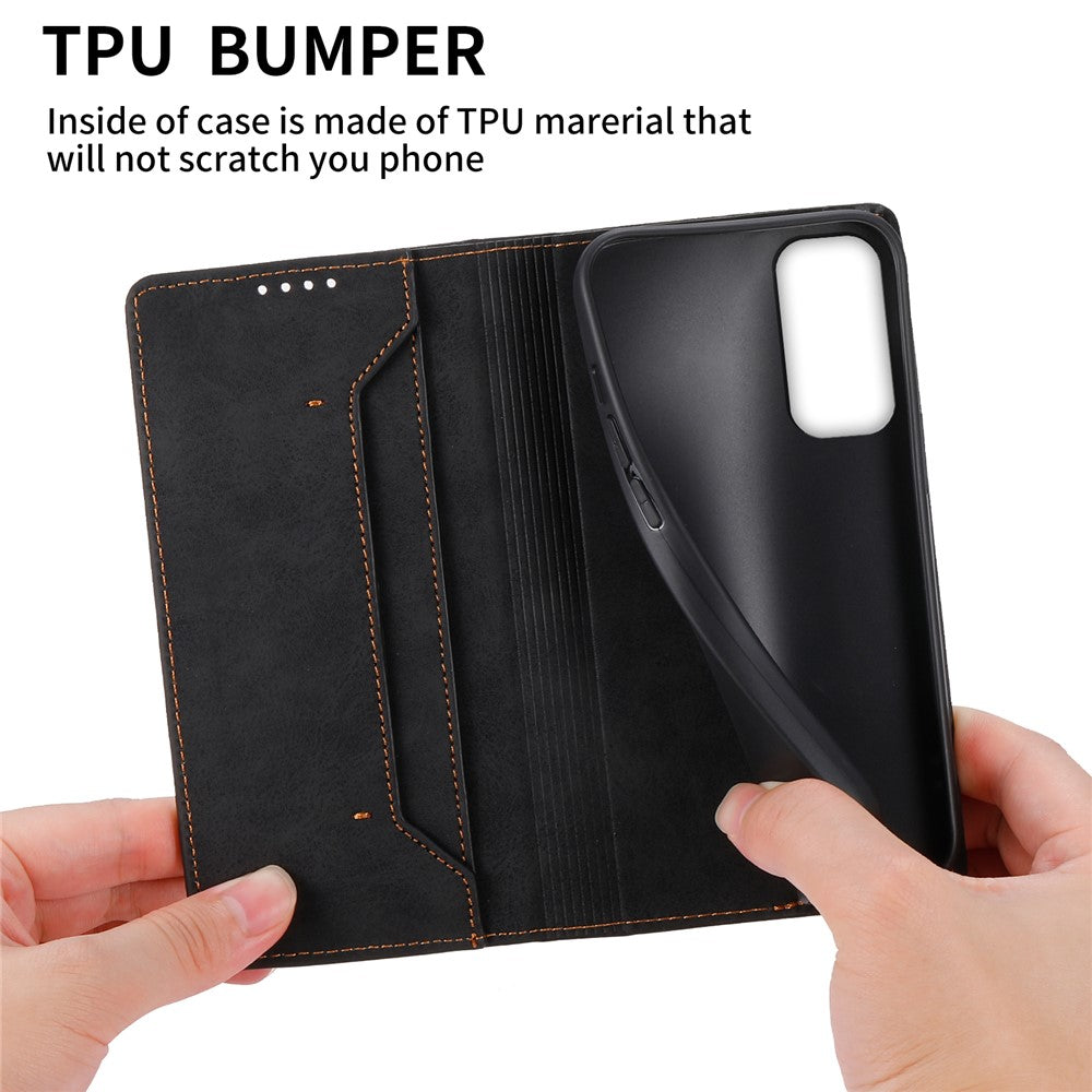 DF-05 For Samsung Galaxy A24 4G (162.1 x 77.6 x 8.3mm) RFID Blocking Phone Case PU Leather + TPU Stand Wallet Cover