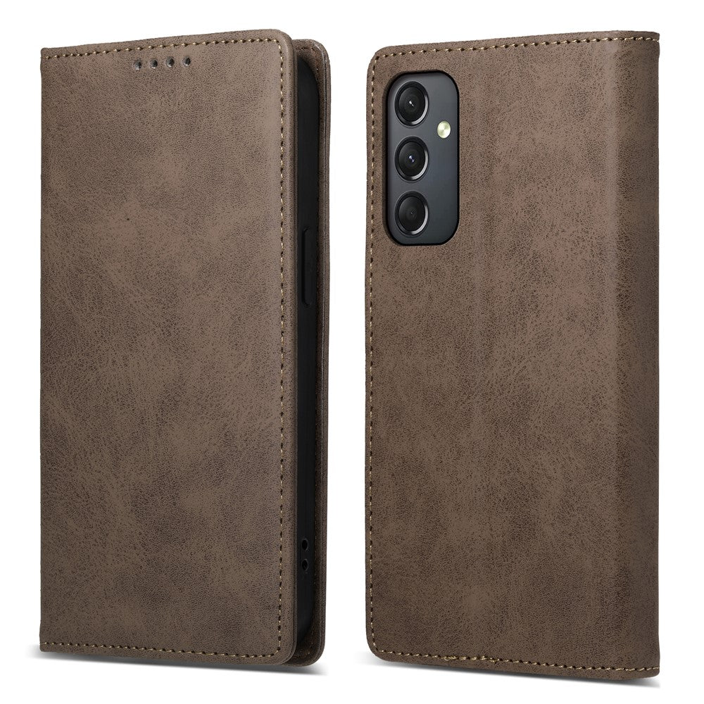 DF-05 For Samsung Galaxy A24 4G (162.1 x 77.6 x 8.3mm) RFID Blocking Phone Case PU Leather + TPU Stand Wallet Cover