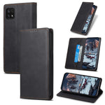 DF-05 For Samsung Galaxy A22 5G (EU Version) RFID Blocking Phone Case Leather Wallet Stand Anti-drop Cover