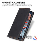 DF-05 For Samsung Galaxy A22 5G (EU Version) RFID Blocking Phone Case Leather Wallet Stand Anti-drop Cover