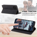 DF-05 For Samsung Galaxy A22 5G (EU Version) RFID Blocking Phone Case Leather Wallet Stand Anti-drop Cover