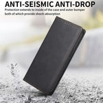 DF-05 For Samsung Galaxy A22 5G (EU Version) RFID Blocking Phone Case Leather Wallet Stand Anti-drop Cover
