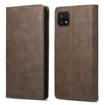 DF-05 For Samsung Galaxy A22 5G (EU Version) RFID Blocking Phone Case Leather Wallet Stand Anti-drop Cover