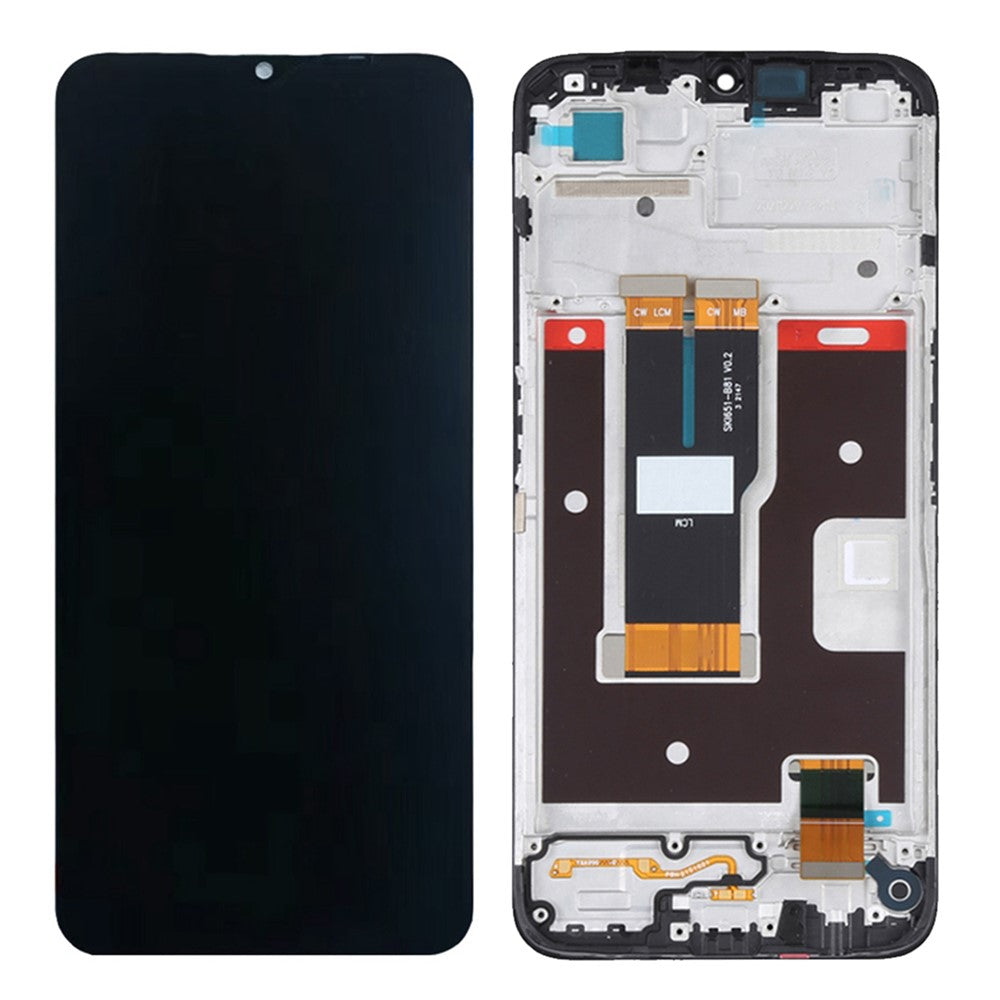 For Realme C31 Grade B LCD-skærm og Digitizer-samling + Ramme Reparationsdel (uden Logo)