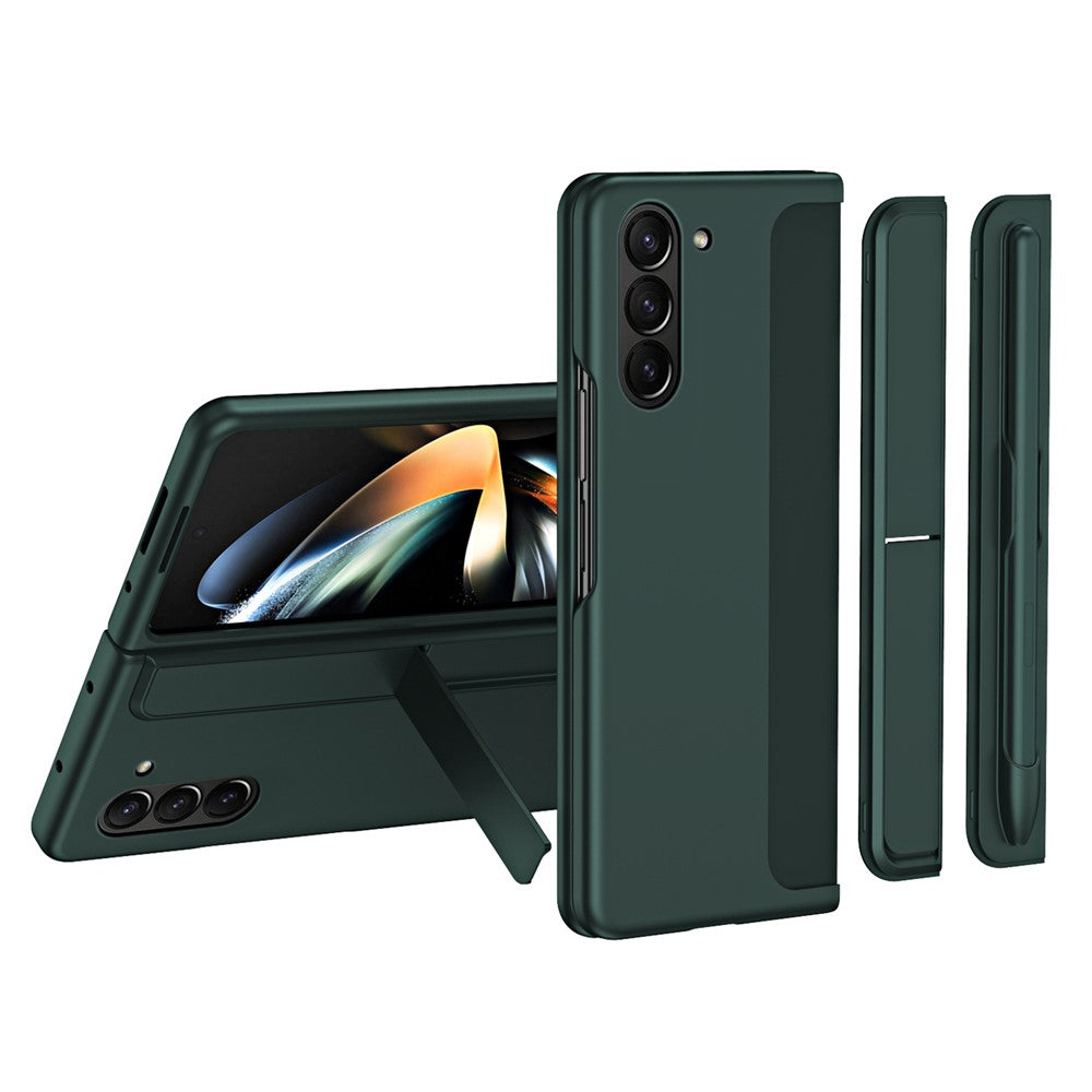 For Samsung Galaxy Z Fold5 5G Rubberized Phone Cover  Kickstand Hard PC Phone Case with Pen and Pen Holder