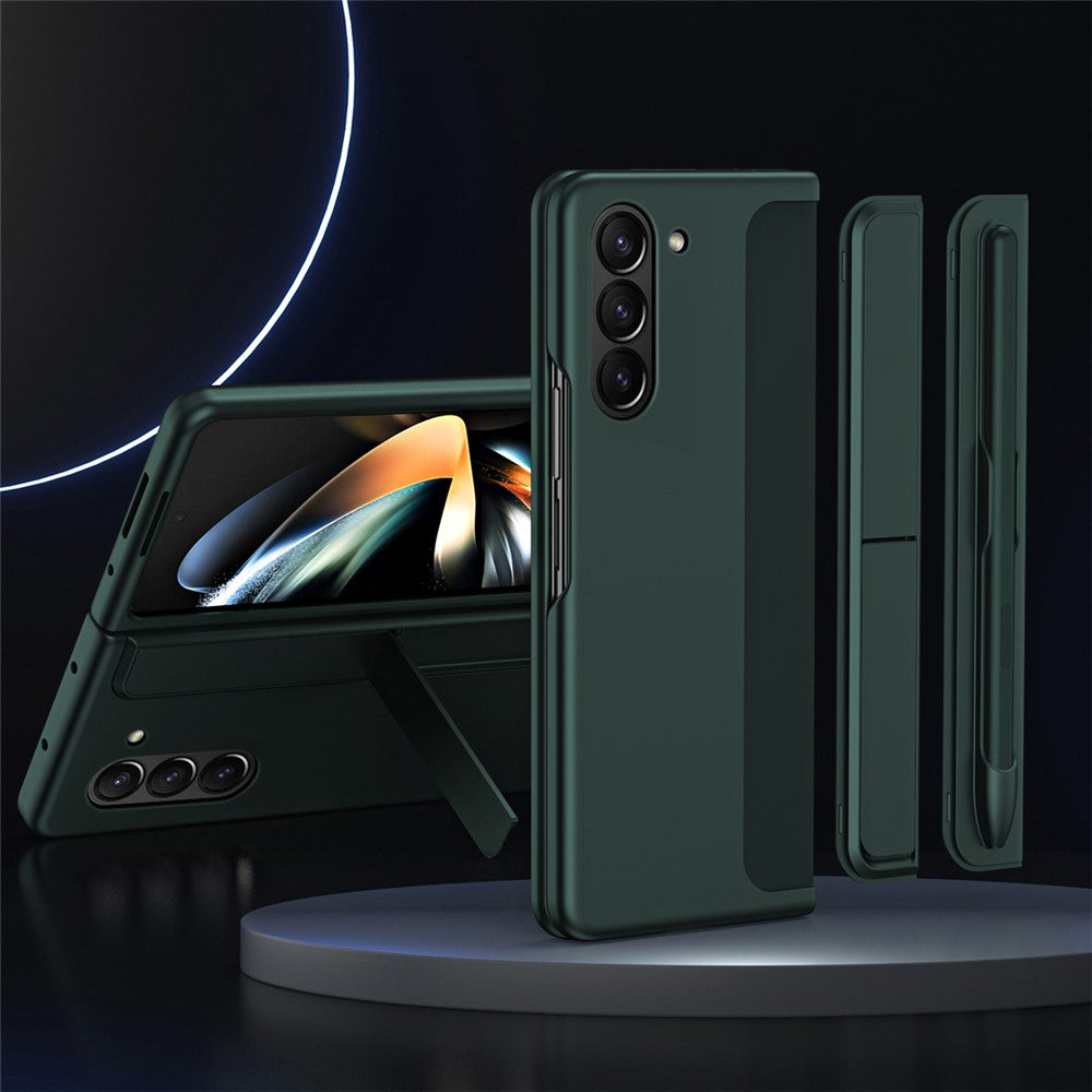 For Samsung Galaxy Z Fold5 5G Rubberized Phone Cover  Kickstand Hard PC Phone Case with Pen and Pen Holder