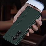 For Samsung Galaxy Z Fold5 5G Rubberized Phone Cover  Kickstand Hard PC Phone Case with Pen and Pen Holder