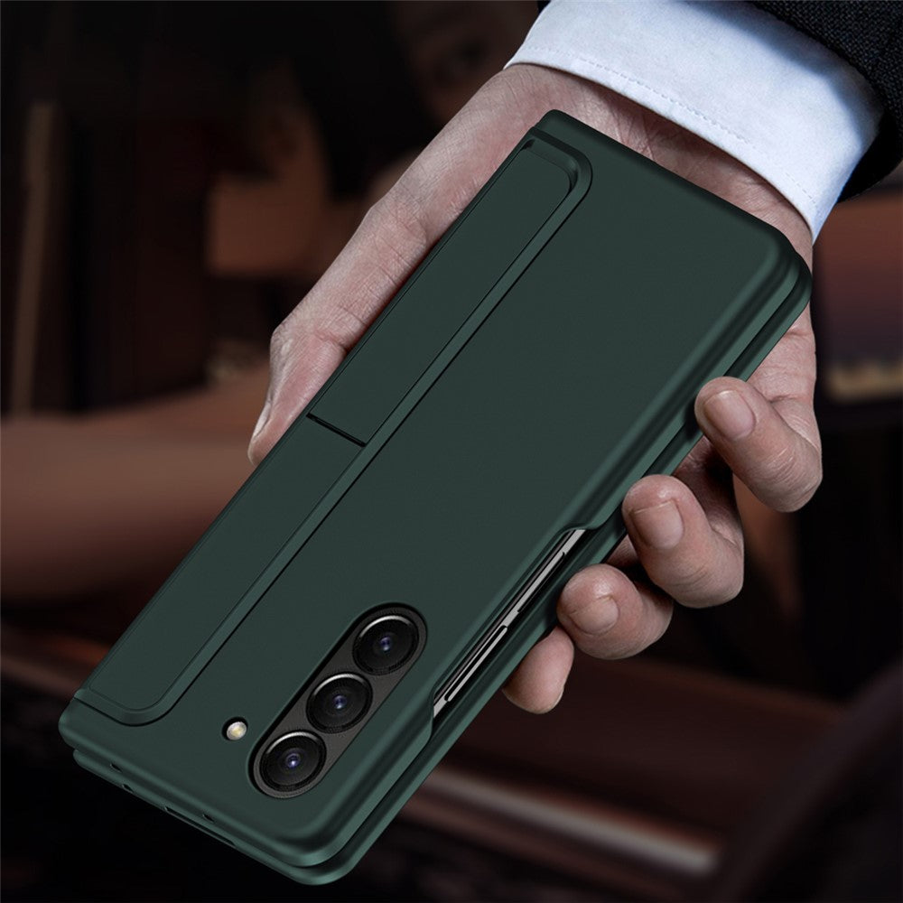 For Samsung Galaxy Z Fold5 5G Rubberized Phone Cover  Kickstand Hard PC Phone Case with Pen and Pen Holder
