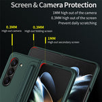 For Samsung Galaxy Z Fold5 5G Rubberized Phone Cover  Kickstand Hard PC Phone Case with Pen and Pen Holder