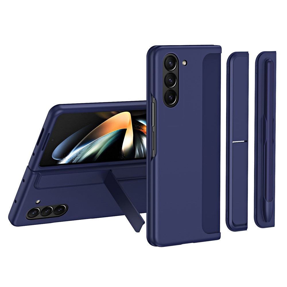 For Samsung Galaxy Z Fold5 5G Rubberized Phone Cover  Kickstand Hard PC Phone Case with Pen and Pen Holder
