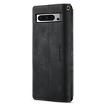 For Google Pixel 8 Pro Phone Cases with Strap CASEME C30 Zipper Multiple Card Holder PU Leather Cover