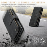 For Google Pixel 8 Pro Phone Cases with Strap CASEME C30 Zipper Multiple Card Holder PU Leather Cover