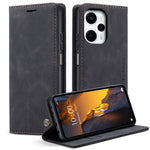 CASEME 013-serien för Xiaomi Poco F5 5G / Redmi Note 12 Turbo PU-läder plånboksfodral i stativ, smartphone-skydd