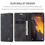 CASEME 013-serien för Xiaomi Poco F5 5G / Redmi Note 12 Turbo PU-läder plånboksfodral i stativ, smartphone-skydd