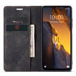 CASEME 013-serien för Xiaomi Poco F5 5G / Redmi Note 12 Turbo PU-läder plånboksfodral i stativ, smartphone-skydd