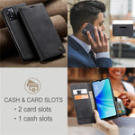 CASEME 013-serien Läderfodral för Oppo A57 4G / A57s 4G / A57e 4G / A77 4G / A77s 4G / OnePlus Nord N20 SE 4G Plånboksfodral med stativ