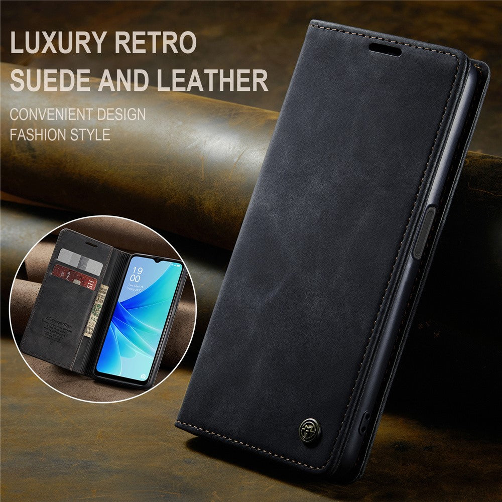 CASEME 013-serien Läderfodral för Oppo A57 4G / A57s 4G / A57e 4G / A77 4G / A77s 4G / OnePlus Nord N20 SE 4G Plånboksfodral med stativ