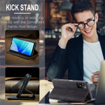 CASEME 013-serien Läderfodral för Oppo A57 4G / A57s 4G / A57e 4G / A77 4G / A77s 4G / OnePlus Nord N20 SE 4G Plånboksfodral med stativ