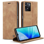 CASEME 013-serien Läderfodral för Oppo A57 4G / A57s 4G / A57e 4G / A77 4G / A77s 4G / OnePlus Nord N20 SE 4G Plånboksfodral med stativ