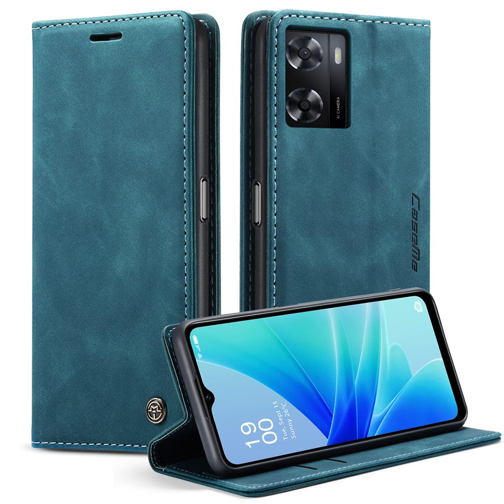 CASEME 013-serien Läderfodral för Oppo A57 4G / A57s 4G / A57e 4G / A77 4G / A77s 4G / OnePlus Nord N20 SE 4G Plånboksfodral med stativ