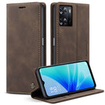 CASEME 013-serien Läderfodral för Oppo A57 4G / A57s 4G / A57e 4G / A77 4G / A77s 4G / OnePlus Nord N20 SE 4G Plånboksfodral med stativ