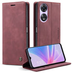 CASEME 013 Series For Oppo A78 5G Multifunction Wallet Phone Case PU Leather Stand Flip Cover