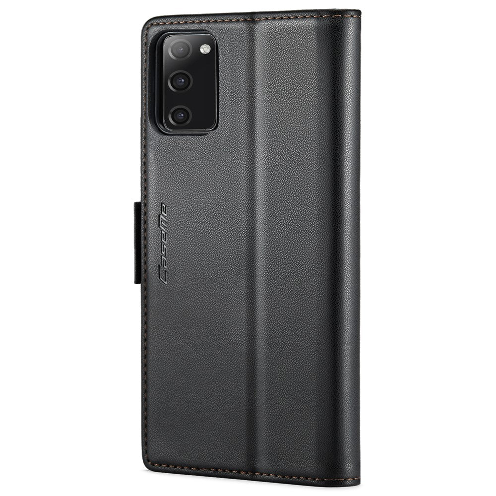For Samsung Galaxy S20 FE / S20 FE 5G / S20 FE 2022 / S20 Lite Leather Case CASEME 023 RFID Blocking 3 Card Slot Mobile Cover